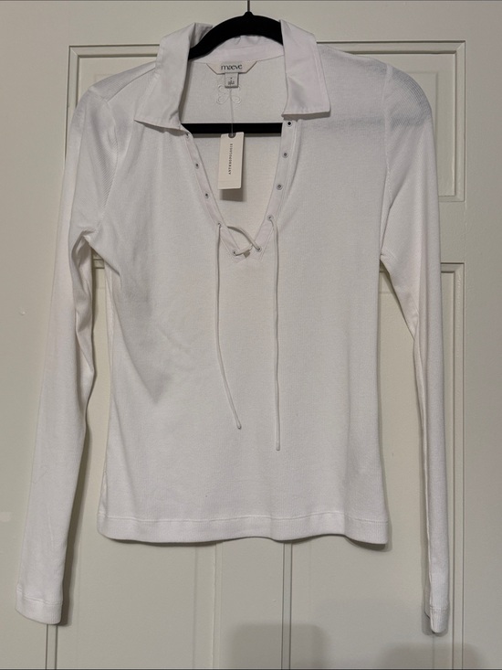 Anthropologie Tops - BNWT Anthropologie Maeve Tie-Front Long-Sleeve Top